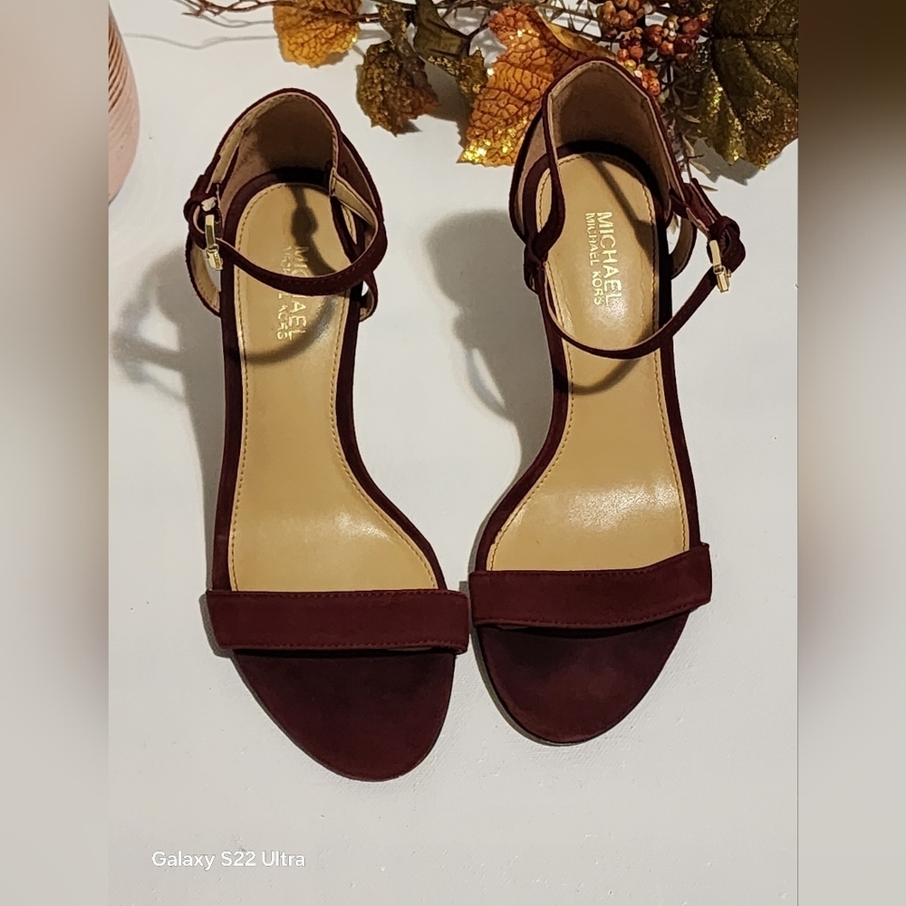 Michael Kors Women's Burgundy Sandals - Picture 1 of 7